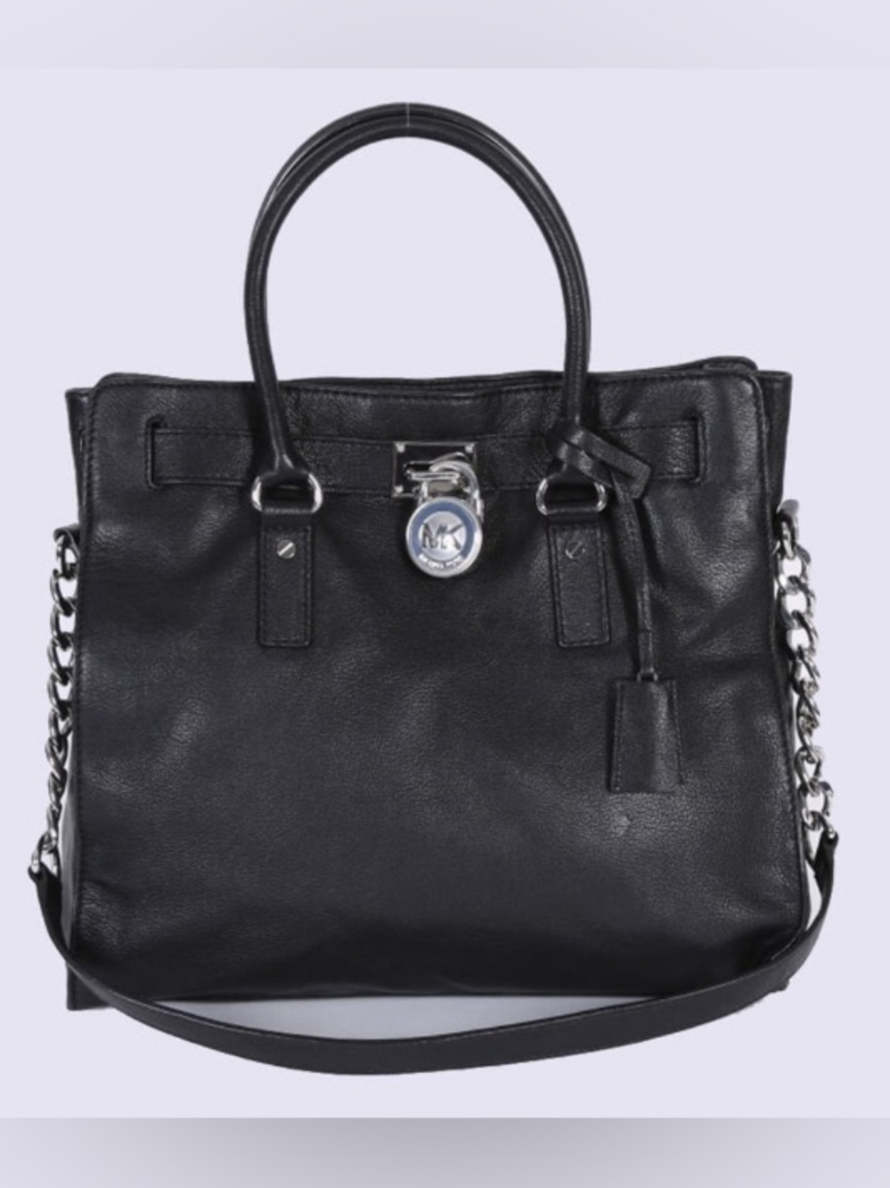 Michael Kors SOFT LEATHER Hamilton Large Leather Satchel Black